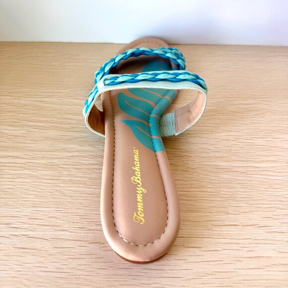 New Tommy Bahama Women's Sade Flat Sandal Turquoise Hard to Find - Picture 4 of 4
